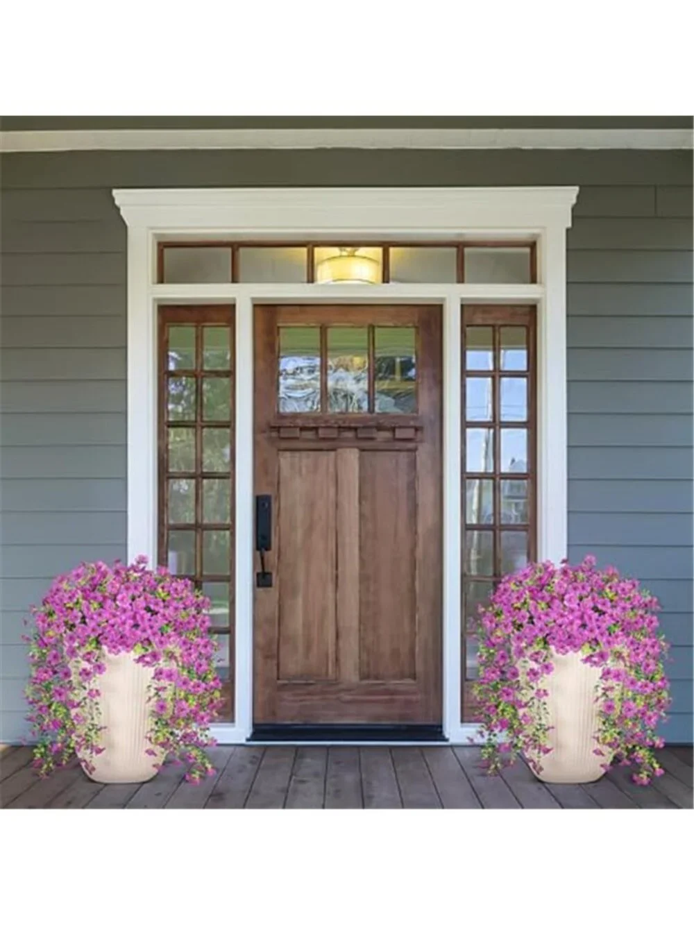 Artificial Hanging Orchid Flowers UV Resistant Faux Outdoor Indoor Porch Decor